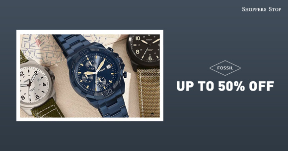 Shoppersstop Shoppers Stop Best Deal : Get Upto 50% Off on Fossil