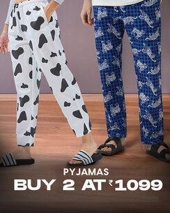 Bewakoof - Buy 2 Stylish Pyjamas at Rs. 1099