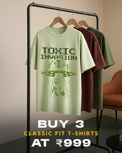 Bewakoof Bewakoof - Buy 3 Classic Fit T-Shirts for Rs. 999