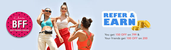 Clovia Clovia - Refer & Earn- Get Rs.150 OFF on Rs.799!