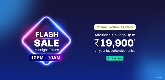 Croma Croma - Midnight Flash Sale- Save Up to Rs. 19,900 on Electronics