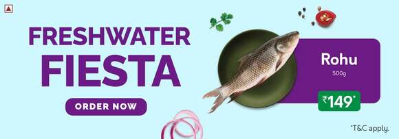 Fresh To Home - Freshwater Fiesta- Rohu 500g at Rs.149