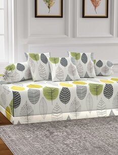 Jaypore - Leaf Pattern Sofa Cover Set Sale