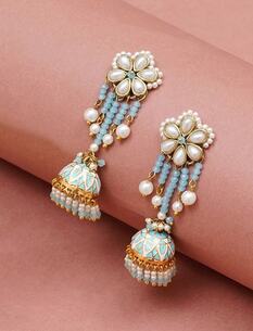 Jaypore - Elegant Floral Jhumka Earrings Collection
