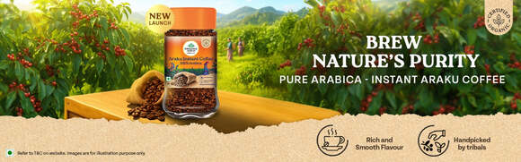 Organic India - Discover Rich Araku Instant Coffee - Pure Arabica Delight!