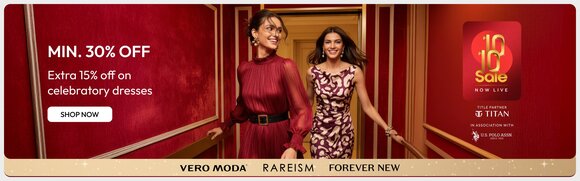 Tata CLiQ - Celebrate in Style- Min. 30% Off + Extra 15% on Dresses